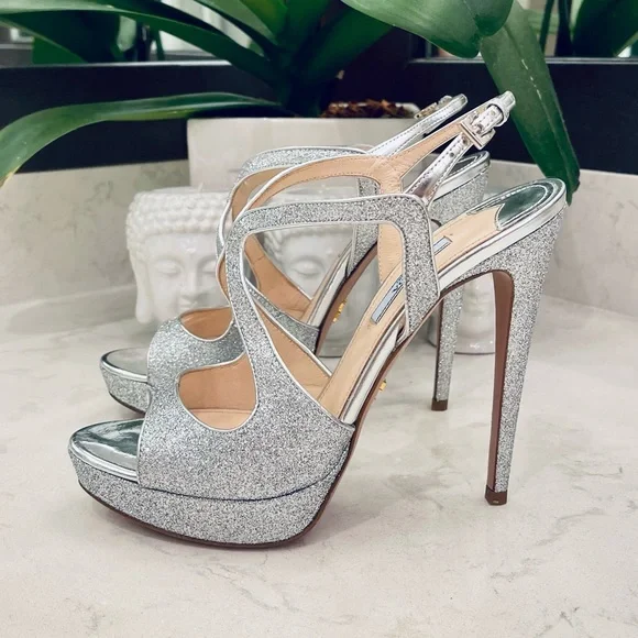 Prada hot sale glitter shoes